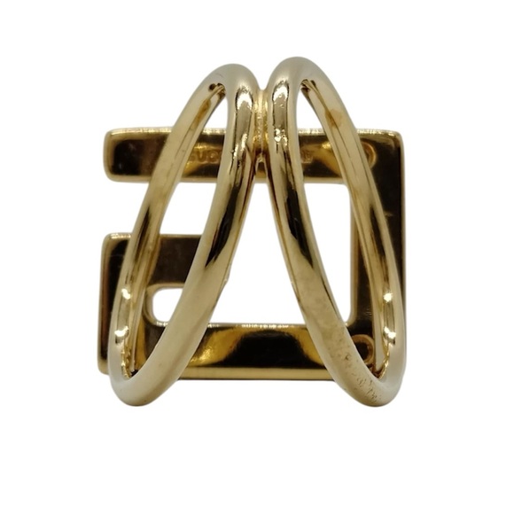 GUCCI G Logo Gold Plated Scarf Ring - Picture 4 of 5